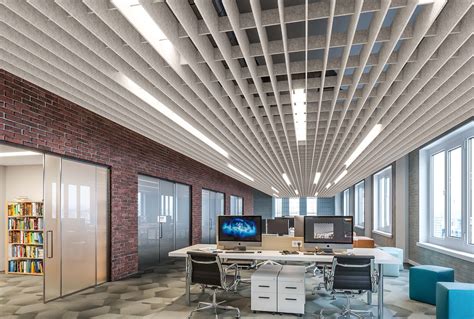 Baffle ceilings create unique room atmospheres. Three New SoftGrid® Acoustic Ceiling Baffle Designs For ...