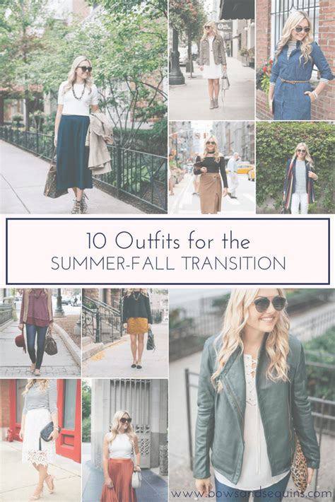 10 Outfits For The Summer Fall Transition — Bows And Sequins