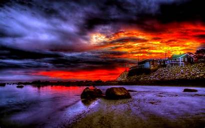Sky Skies Stormy Wallpapers Sunset Nature Desktop