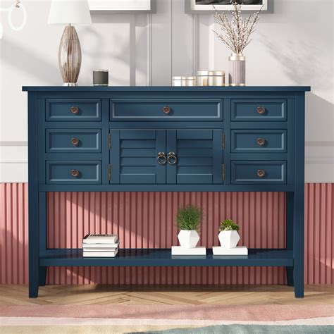 45 Console Table With Drawers Farmhouse Entryway Tables Buffet