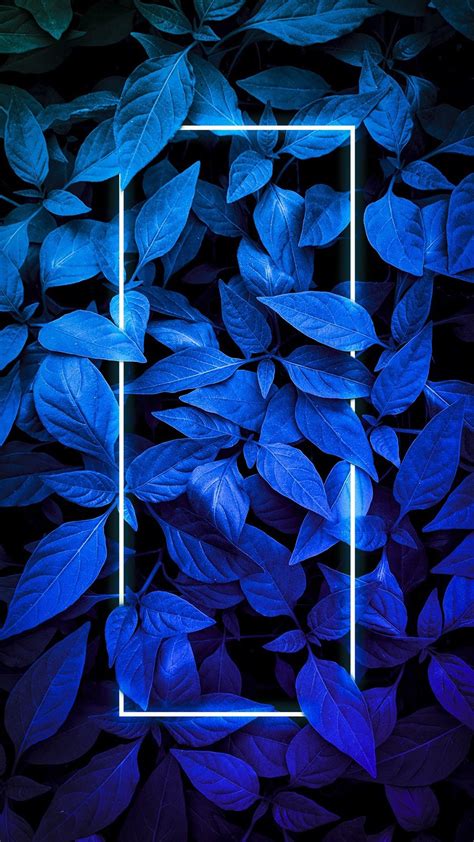 Neon Blue Plants Wallpaper Download Mobcup