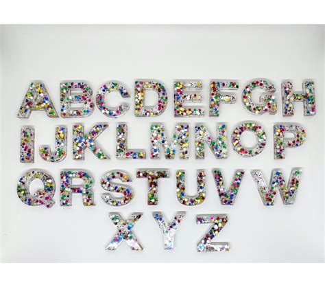 Glitter Confetti Alphabet And Number Set Play Laugh Sensory