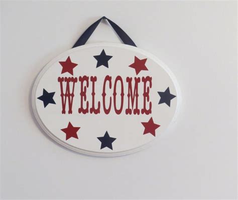 Welcome Sign For Front Door Patriotic Welcome Sign Front
