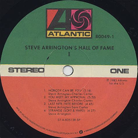 Steve Arringtons Hall Of Fame I LP Atlantic 中古レコード通販 大阪 Root