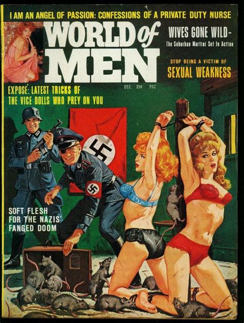World Of Men Pulp Magazine December Nazi Rat Torture Cover