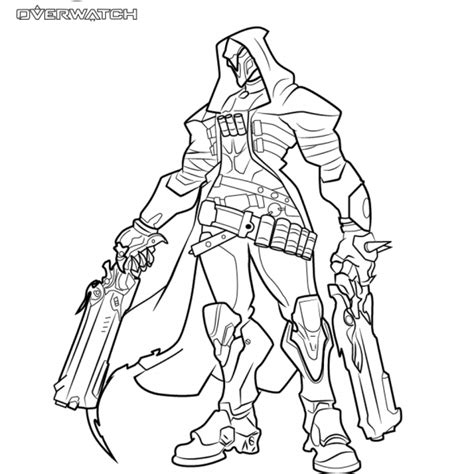 Genji From Overwatch Coloring Pages Free Printable Coloring Pages