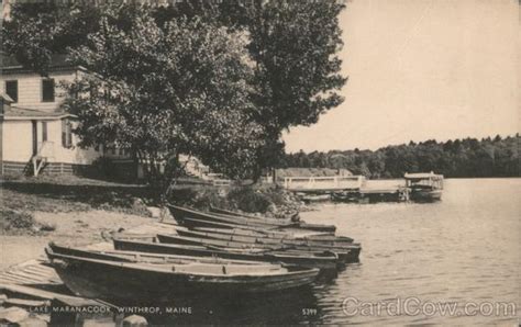 Lake Maranacook Winthrop Me Postcard