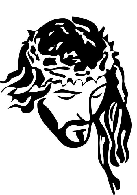 Pin De Alejandra Em Dibujos Rosto De Cristo Arte De Silhueta Cristo