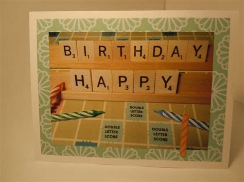Scrabble Birthday Card Words With Friends Birthday Card Etsy
