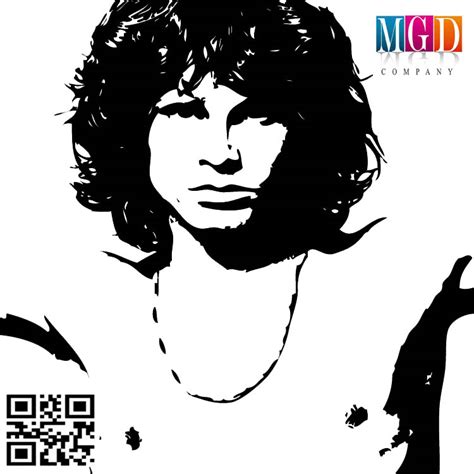 Black And White Vector Of Jim Morrison In Photo Shop Jaimes Artwork