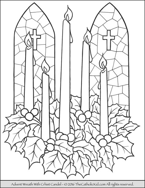 Advent Wreath Coloring Page - - Free Printable Advent Wreath | Free Printable
