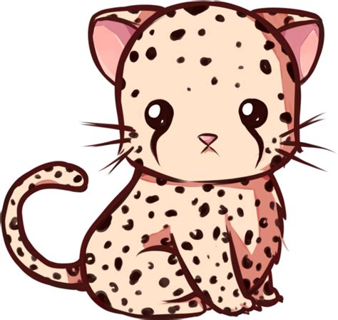 Kawaiicheetah Cheetah Kawaii Cute Catfemale Cute Animal Drawings
