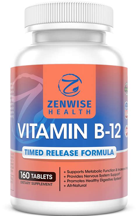 Vitamin B12 1000 Mcg Supplement Natural Energy Booster Benefits