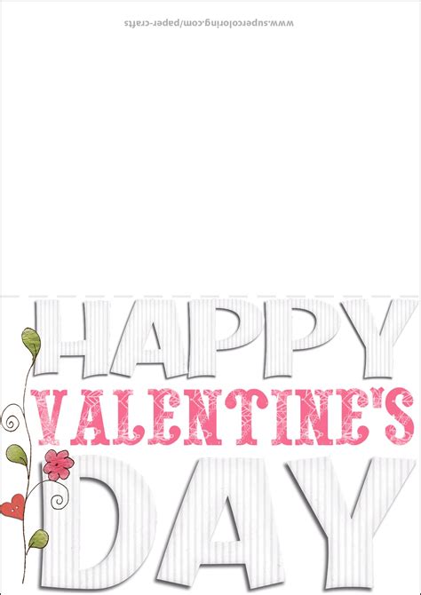 Happy Valentines Day Card Template Free Printable Papercraft Templates