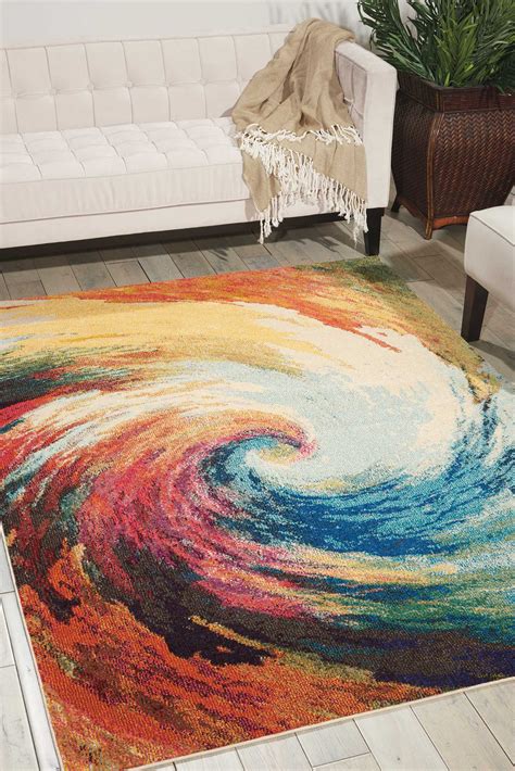 Nourison Celestial Colorful Abstract Wave Area Rug