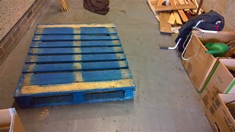 Blue Wooden Pallet Free To Collect In East Calder West Lothian