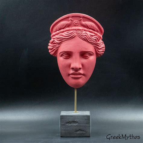 Goddess Hera Greek Mask Head Of Hera With Peacocks Greek Mythology Museum Quality Greek Art
