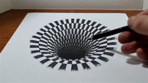 View Optical Illusion 3d Hole Drawing Png Drawing 3d Easy