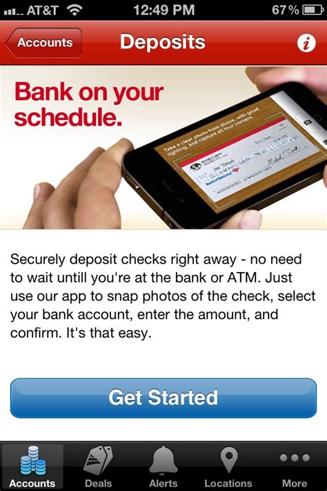With my bank mobile deposit from first united, your smartphone's camera becomes a check depositing machine! Bank of America Mobile Check Deposit-3
