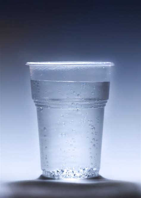 Plastic Cup With Water Bubbles Stock Image Image Of Fluid Individual