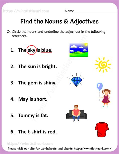 Noun Verb Adjective Worksheet Printable Word Searches