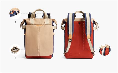 Bellroy Tokyo Totepack Water Resistant Woven Convertible Backpack And