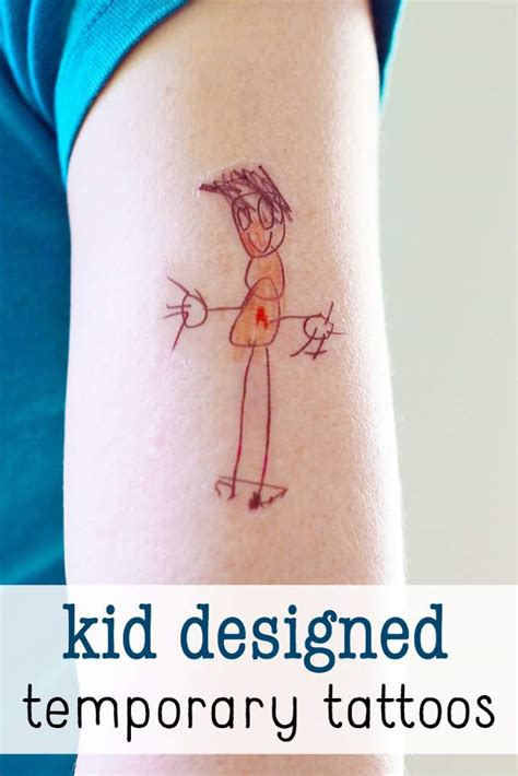 There was always the giddy anticipation of putting it on, along with the agonizing minute that you had to wait before you could peel it off and. DIY Temporary Tattoos Designed by Kids!