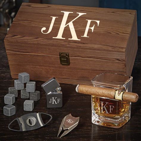 Personalised gifts for him afterpay. Classic Monogram Personalized Ultimate Whiskey and Cigar ...