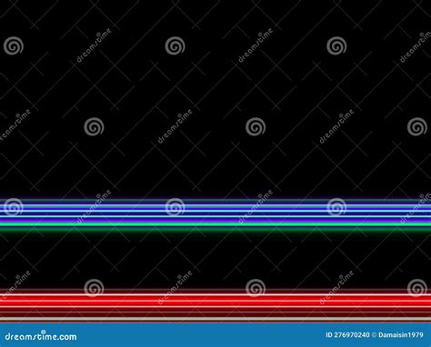 Red Blue Phosphorescent Lines Geometries Forms Colorful Abstract