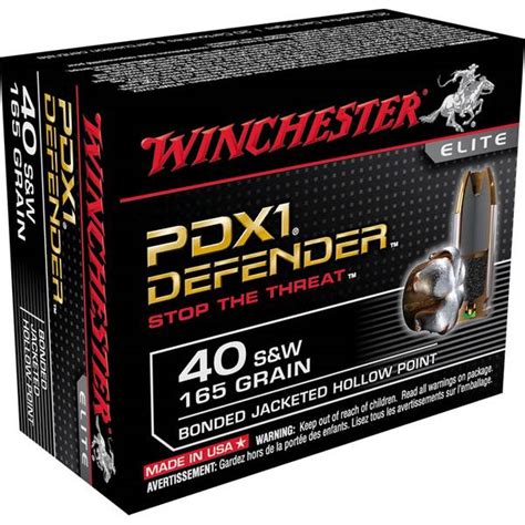 Winchester Pdx1 Defender 40 Sandw Bonded Handgun Ammo S40swpdb Blain