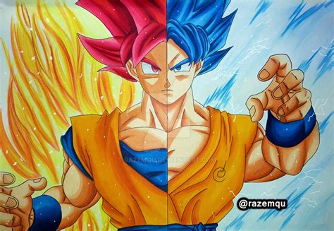 Goku Saiyan God Super Saiyan Blue By Razemqu On Deviantart