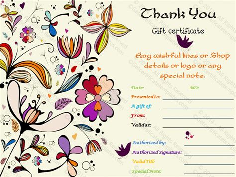 Special Thank You T Certificate Template