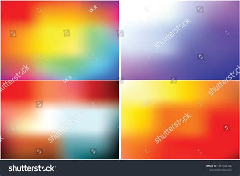 Collection Vector Multicolor Blurred Backgrounds Stock Vector Royalty