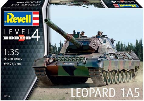 Revell Rv03320 03320 Leopard 1a5 Tank Plastic Model Kit 135 Unpainted