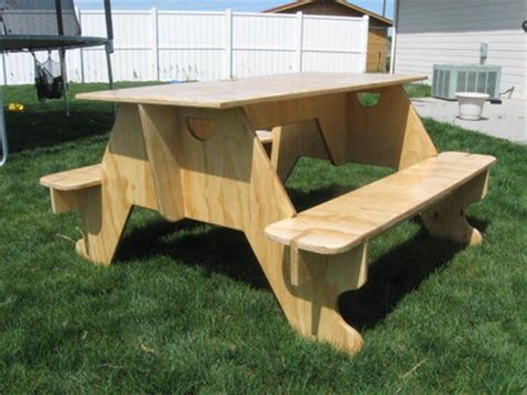 Homemade modern ep110 plywood table; Plywood picnic table - by TVT @ LumberJocks.com ...