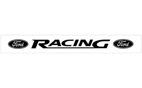 Ford Racing Windshield Decal With Ford Ovals