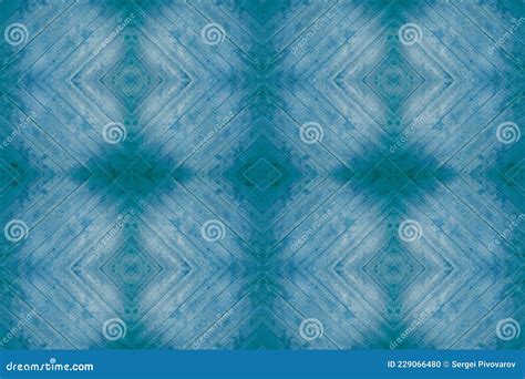 Abstract Geometric Blue Background With Pattern And Mirror Effect Stock
