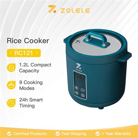 ZOLELE RC121 Mini Rice Cooker Multi Cooker 9 Cooking Modes Non Stick