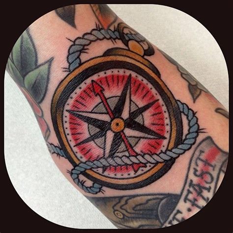 Aaron Egging Traditional Compass Tattoo Tattoos Tattoo Compass