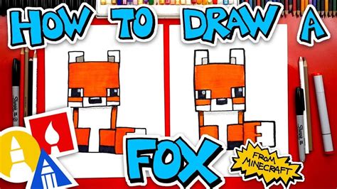 How To Draw A Fox From Minecraft Youtube Art For Kids Hub Fox