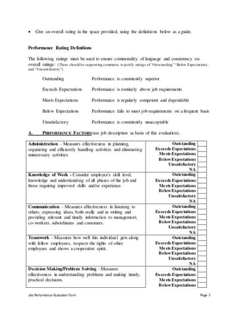 employee evaluation form check   https
