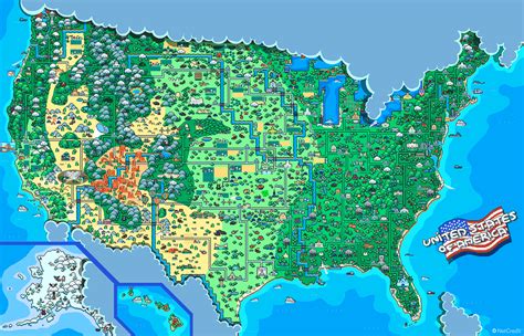 The United Pixels Of America 8 Bit Map Of The Usa Netcredit Blog