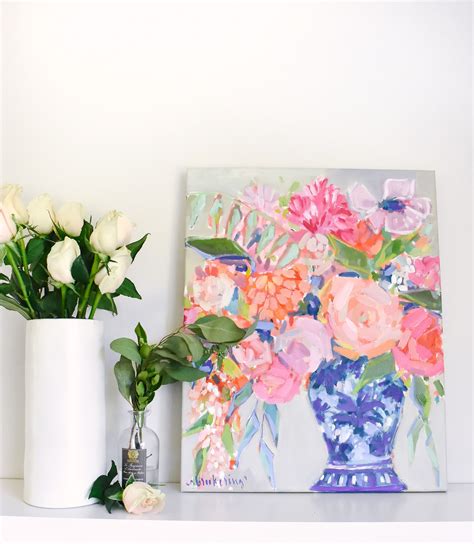 Floral Painting By C Brooke Ring Love The Way Flowers Look In A