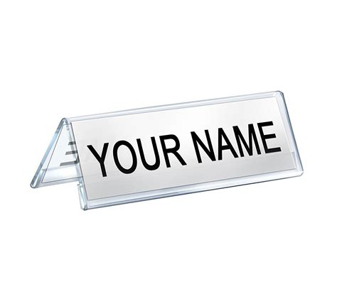 Acrylic Name Plate Table And Desk Name Plate For Office 8 Inches