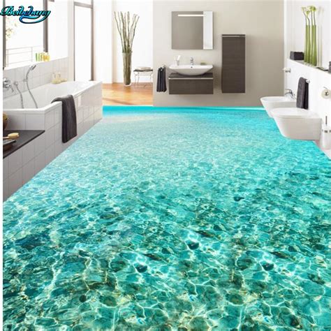 Beibehang Large Custom Flooring Sea Water Ripples 3d Floor Painting