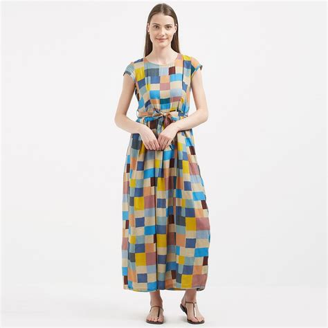 Buy Cute Multi Colored Casual Wear Long Western Dress For