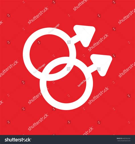 Gender Sex Logo Red Background Stock Vector Royalty Free 482502232