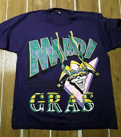 Mardi Gras 90s Vintage T Shirt Mens Xl Party Etsy Vintage T Shirts Mens 90s Shirt Vintage