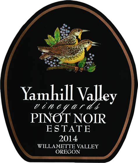 2014 Yamhill Valley Estate Pinot Noir Wine Library
