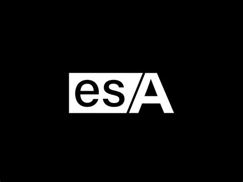 Esa Logo And Graphics Design Vector Art Icons Isolated On Black